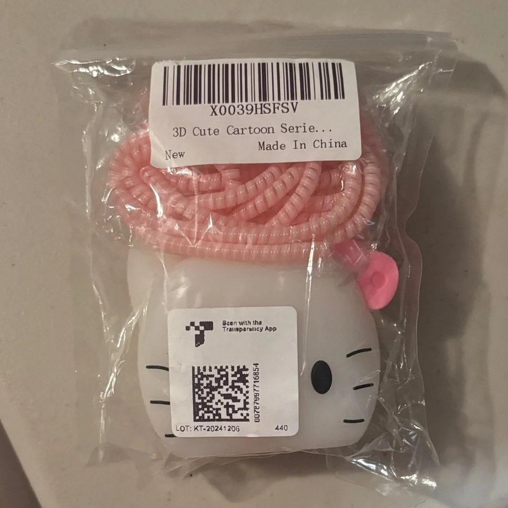 Hello Kitty Pink and White Charger Cable
